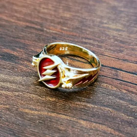 Anel Personalizado The Flash J + Resina Epóxi Vermelha QHUC RE8O