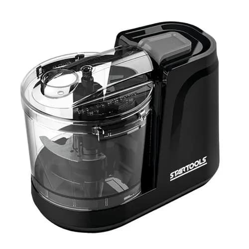 Mini Processador Elétrico Triturador 200W Capacidade 350ml Prático Compacto Preto