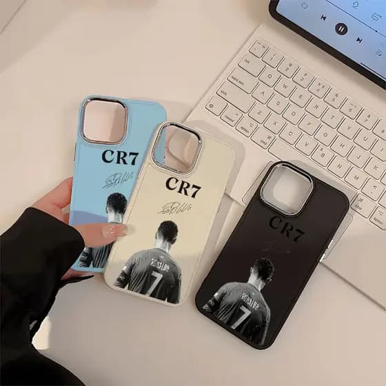 Capinha Capa silicone Anti-impacto Cristiano Ronaldo para iPhone 11 12 13 14 15 16 17 Pro MAX X XR XS MAX Plus CASE
