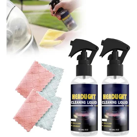 Kit de Restauração de Faróis de Carro para Polimento de Faróis, Novo Kit de Limpeza e Restauração de Faróis 2026 com Pan