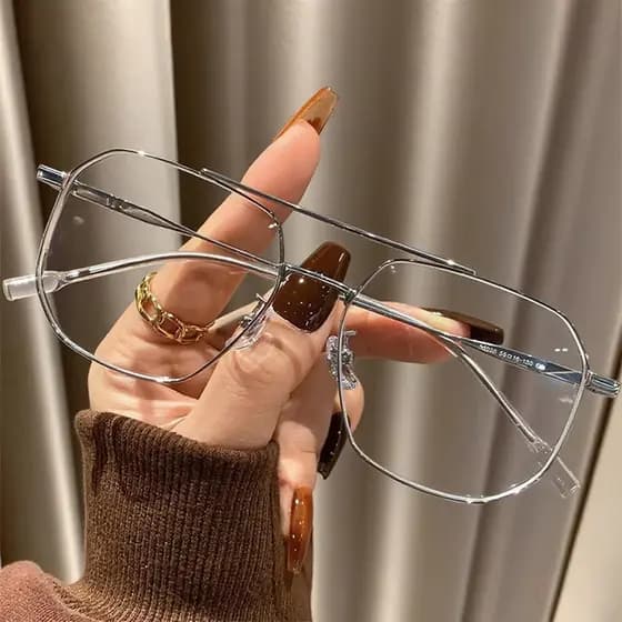 Óculos clássicos unissex anti-luz azul, armação quadrada grande e elegante para uso casual e de negócios CNKK