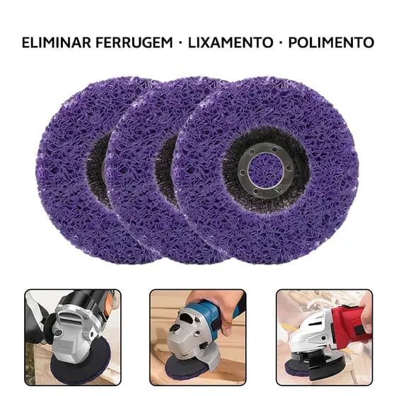 Disco De Limpeza Flap 115mm Removedor de tintas vernizes e pintura em metal e madeira Lixadeira