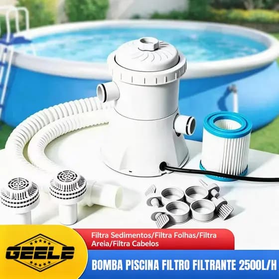 Bomba Piscina Filtro Filtrante 2500L/h para Piscinas