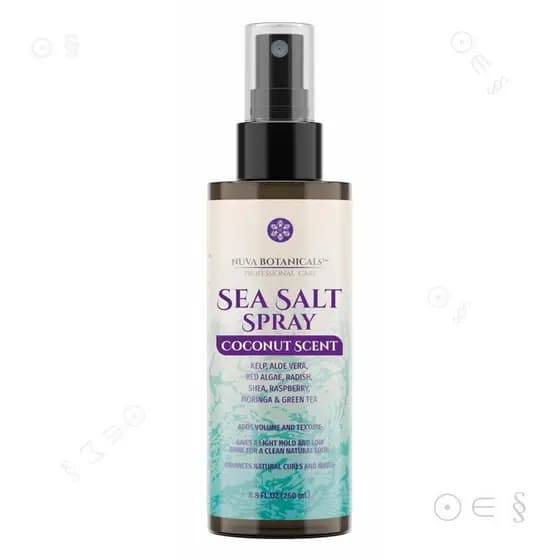 Spray Texturizador Capilar de Sal Marinho e Coco com Óleo de Rícino, Aloe Vera, Algas Vermelhas, Kelp, Framboesa e Chá V