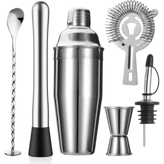Conjunto de Misturador de Coquetéis ZPUFAW6, medidor de 24 onças, coador, bastão para mexer, copo medidor, colher de mis