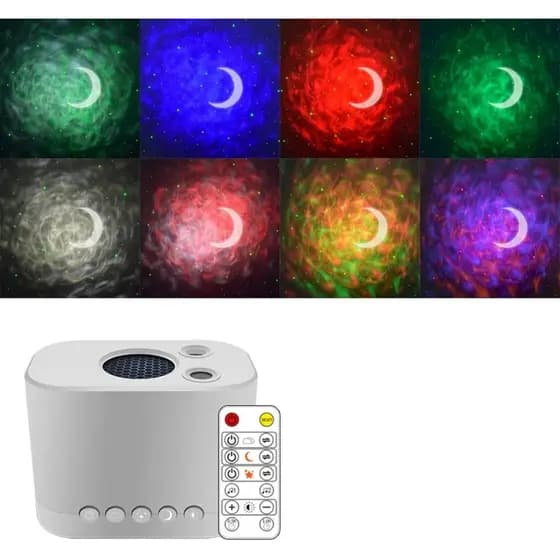 Luz Noturna USB em Forma de Lua para Cama
