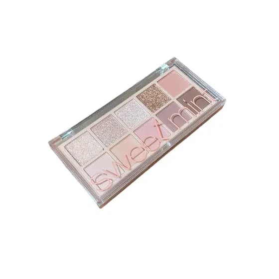 Paleta de Sombras para Olhos com 10 Cores para Iniciantes - com Acabamentos Brilhantes, Matte e Metálicos (03 # Rosa P