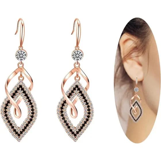 Brincos Pendentes para Mulheres, Prata Esterlina 925, Feitos à Mão, Fio Linear em Espiral, Estilo Boêmio, Dourados 14K c