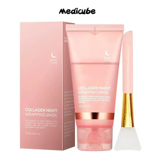 Máscara Noturna de Colágeno Medicube para Rejuvenescimento e Hidratação com Peptídeos para Reparação Facial