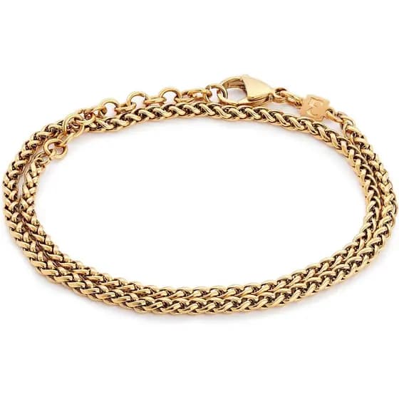 Pulseira Masculina Galis - Aço Inoxidável, Pulseiras de Corda que Não Mancham, Presente Estiloso para Homens, Pai, Marid