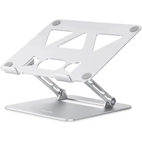 Suporte ajustável para laptop de mesa, suporte portátil para laptop e elevador de altura, suporte dobrável de alumínio p