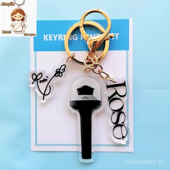 Idol The Rose Acrílico Lightstick Charm Chaveiros