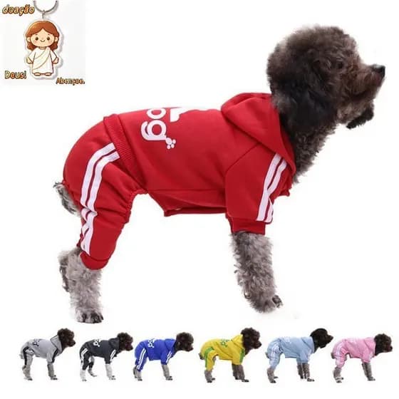 Macacão De Cachorro Quente Filhote Roupas Para Animais De Estimação Moletom Com Capuz Yorkie Buldogue Francês Casaco Jaq
