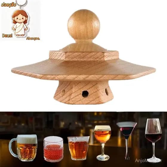1 Conjunto de Seis Sabores de Defumador de Madeira, Kit de Coquetel, Defumação de Uísque para Bebidas, Acessórios de Bar