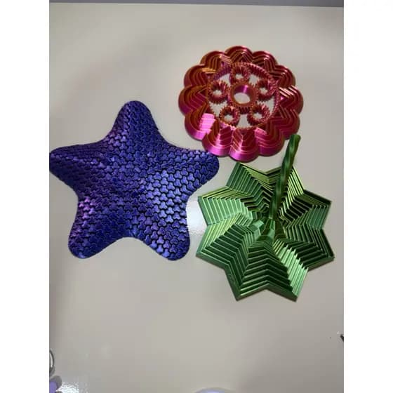Kit Sensorial 3 Peças | Spinner + Estrela Articulada + Estrela Sensorial