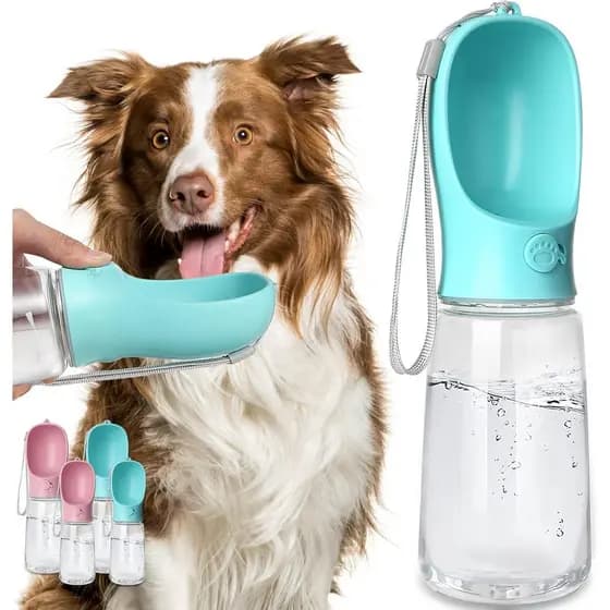 Garrafa de Água para Cães Kalimdor, Dispensador de Água Portátil à Prova de Vazamentos com Bebedouro para Animais de Est