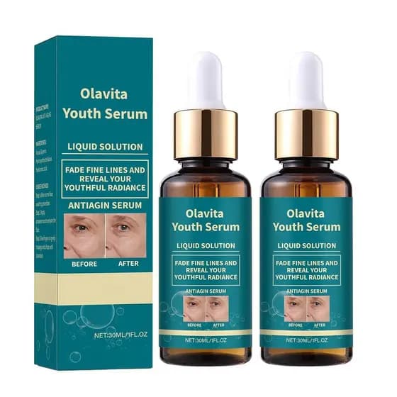 Sérum Antienvelhecimento Líquido Olavita – Sérum Facial Olavita, firma intensamente a pele, suaviza linhas finas e hidra
