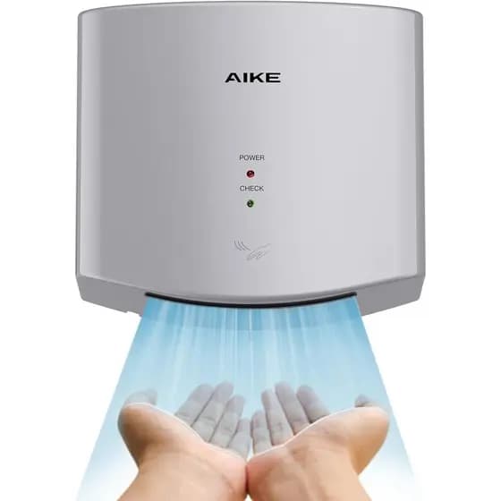Secador de Mãos Compacto AIKE Air Wiper 110V 1400W Prata (com Plugue de 2 Pinos) Modelo AK2630S RSCS