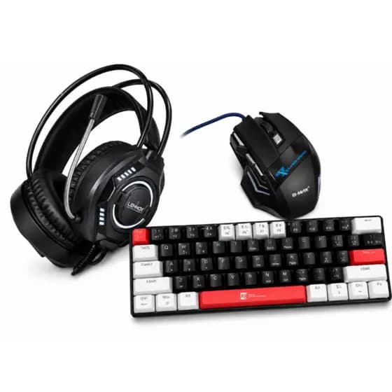 Kit Gamer Completo RGB Teclado Mecânico Mouse fone gamer Headset PC