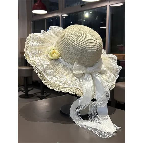 chapeu country feminino chapeu de praia chapeu de praia masculino Chapéu de palha feminino verão laço arco protetor sola