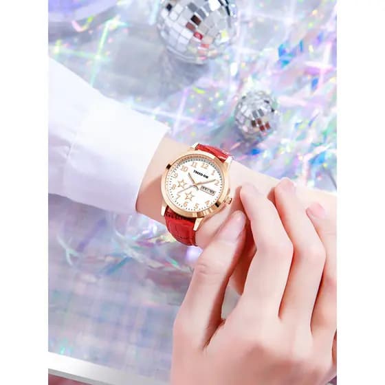 Relógio Feminino Quartz Relógio Elegante Formal Relógio feminino moda Relógio feminino com cinto de luxo clareador e ele