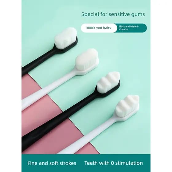 Escova 10000 cerdas ultrafinas Escova para gengiva sensível Escova extra macia Dez mil cerdas escova de dentes Nano cerd