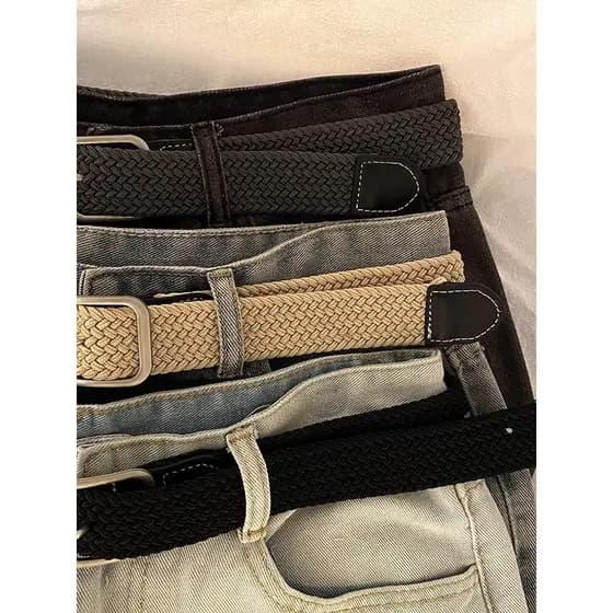 cinto masculino cinto country masculino cinto de miçanga country masculino Cinto de lona elástica tecido retrô masculino