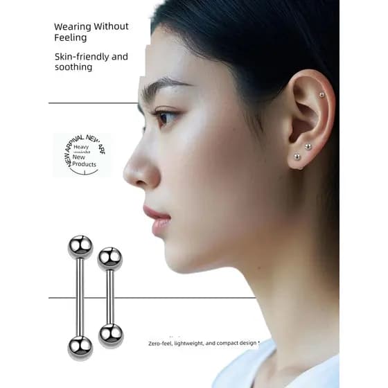 piercing falso orelha piercing fake orelha piercing falso lingua Instituto de Pesquisa de Titânio | Aço cirúrgico médico