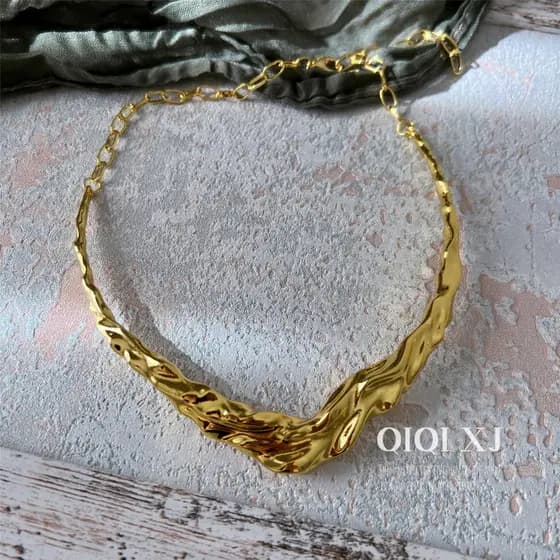 Corrente Cubana Feminina Colar Semijoia Colar com Pingente Simples estilo unissex Metal Lava corrente colar Hip-Hop cuba