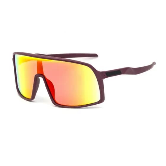 Óculos de sol esportivos polarizados femininos à prova de vento ao ar livre ciclismo óculos de sol integrado colorido ma