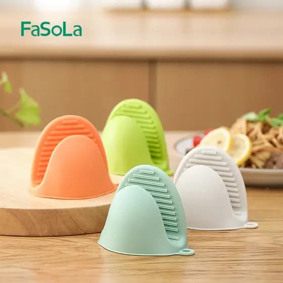 Luva térmica cozinha Luvas de forno Silicone anti queimadura FaSoLa Silicone anti-escaldante luvas cozinha forno de micr