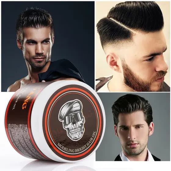 Pomada De Cera De Cabelo Masculina , Óleo , Esqueleto , Lama Gel De Caveira