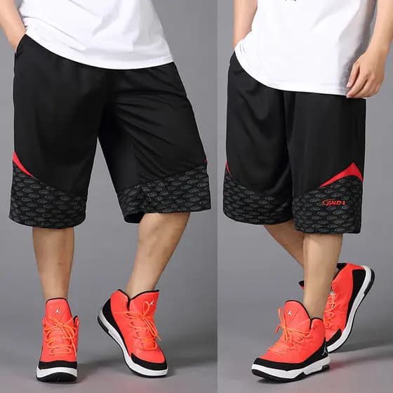 Verão mais gordura plus size calças de cinco pontos cara gordo Shorts masculino solto Extra grande basquete cortado calç