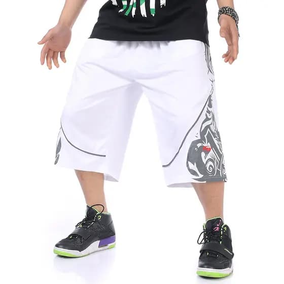 Verão basquete esportes Shorts calças cortadas masculinas plus size plus size Casual calças médias cara gordo praia solt