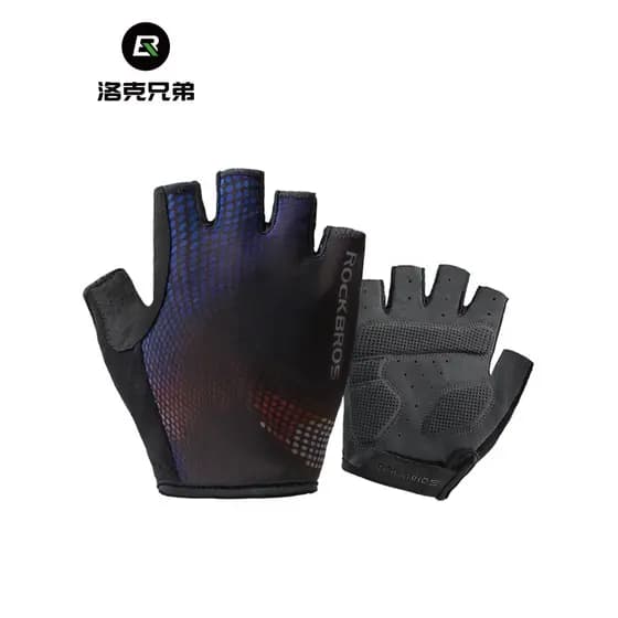 Rock Brothers Luvas de Ciclismo Verão Homens Mulheres Mountain Road Bike Luvas Meio Dedo Curto Equipamento de Ciclismo