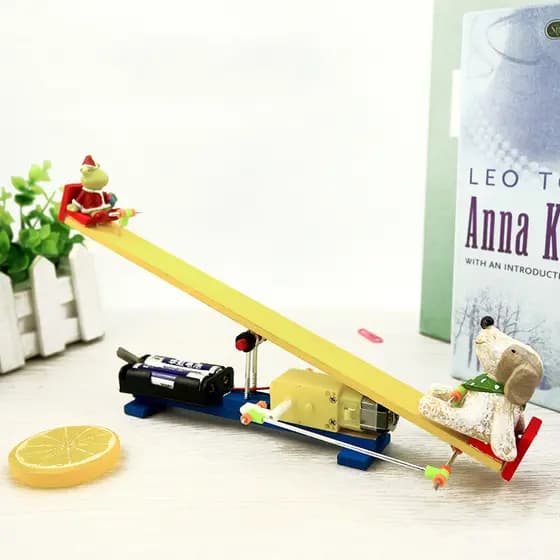 Gangorra elétrica diy tecnologia pequena produção pequena invenção estudante pacote de Material artesanal modelo experim
