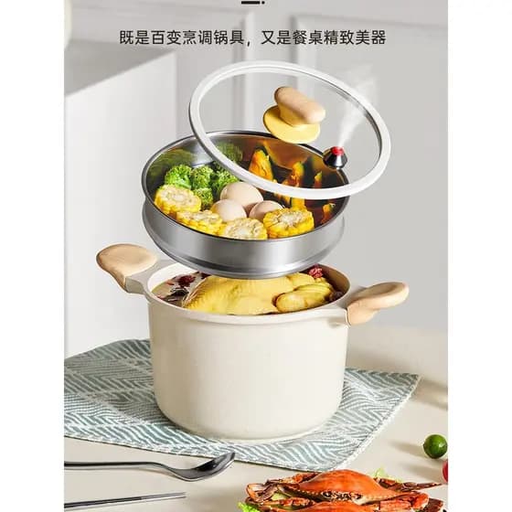 Cozinhar Dahuang Dabai Panela de Sopa de Micropressão Panela Antiaderente Multifuncional Doméstica Panela de Ensopado de