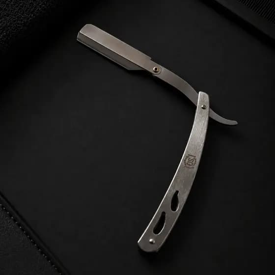 Navalha Navalhete Aço Inox Barbeiro Profissional Iniciante Acabamento Cabelo Barba Lamina