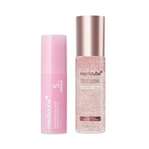 medicube PDRN Easy Glow Touch-Up Duo: PDRN Volume Multi Balm Stick e Pink Jelly Mist Serum Mini | Coreano sk