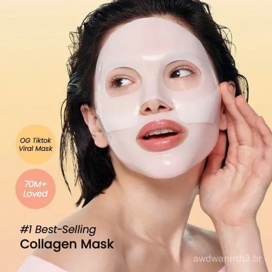 Máscara de Camada Profunda de Bio-Colágeno BIODANCE, Máscara Hidratante Noturna em Hidrogel, reduz os poros, aumenta a e