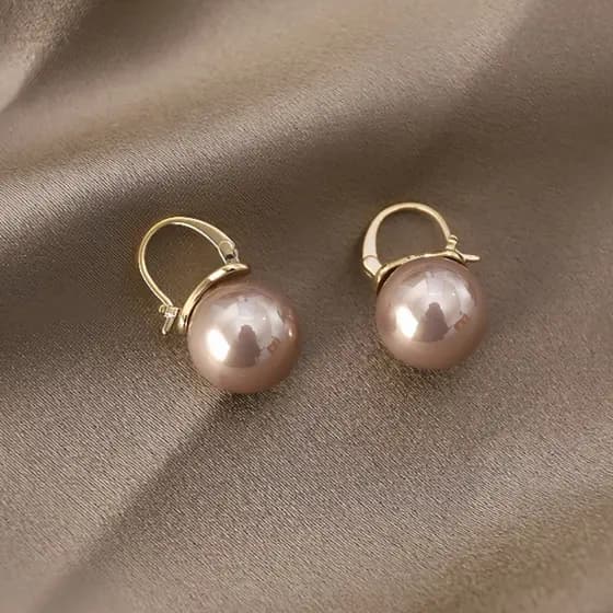 | kit brinco aço inoxidável | 【cartelas de brincos feminino】 ✰@@ Oferta especial @ Coreia Retro Grande Pérola Brincos Ni