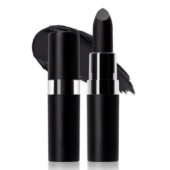 Conjunto de 2 Bastões de Tinta Facial - Combo de Delineador e Batom Gótico, Acabamento Fosco à Prova d'Água, Adequado pa