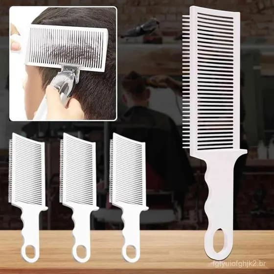 Pente para Degradê de Cabelo, Conjunto de 3 Peças, Pente Guia para Posicionamento de Corte de Cabelo, Design Curvo Espes