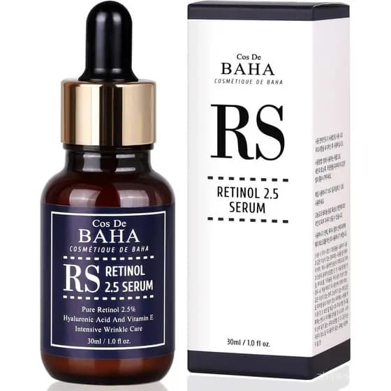 Cos De BAHA Sérum de Retinol 2,5% 30ml com Vitamina E - Ajuda a Reduzir a Aparência de Rugas e Linhas Finas