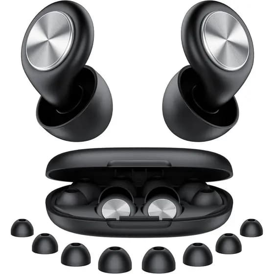 Protetores auriculares para dormir, com função de redução de ruído de -45 decibéis, feitos de silicone macio e reutilizá