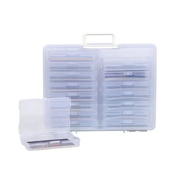 Caixa de armazenamento de plástico fotográfico P Flip Joint 16 Embalagem de produtos pequenos Caixa portátil de cartão t