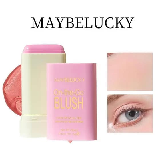 Creme de blush suave Vitality, bastão de blush multifuncional, efeito de contorno, cria blush Facial de maquiagem Nude N