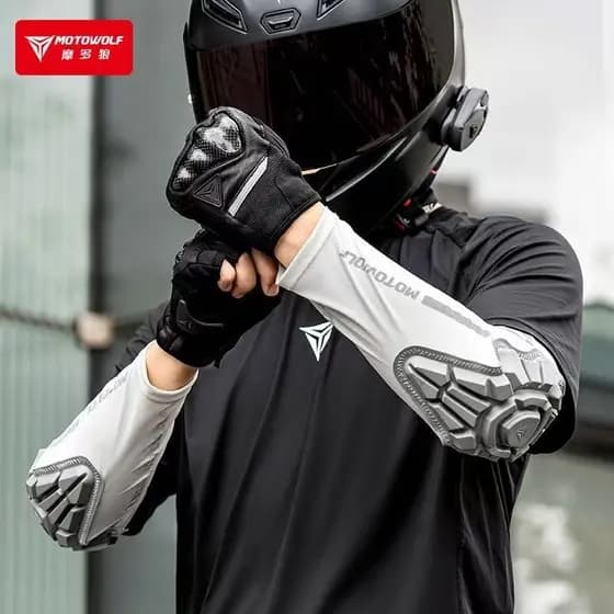 Motocicleta equitação resistente ao choque cotovelo almofada manga quatro estações ciclismo protetor solar cotovelo almo