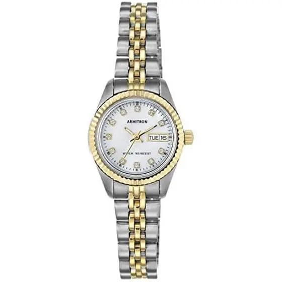 Relógio Feminino Com Pulseira Detalhes Em Cristal Genuíno Armitron , 75-2475
