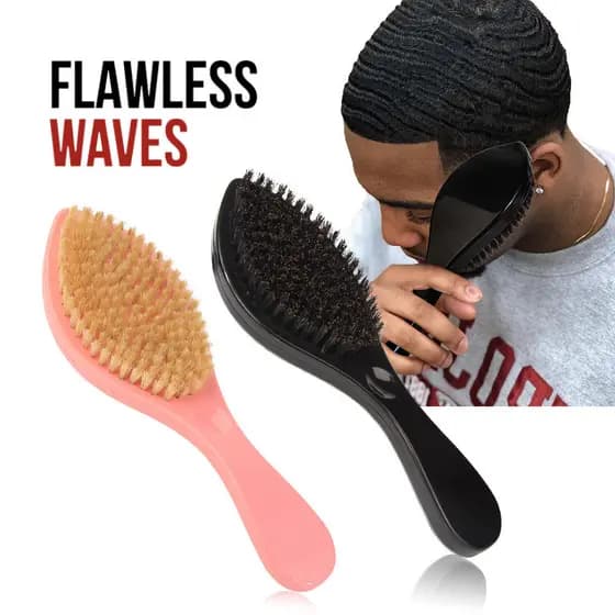 Escova para barba masculina, escova de cerdas de javali de qualidade profissional, pente especial para cabelos cacheados